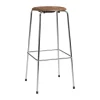 Tabouret de bar High Dot, Noyer-chrome
