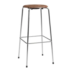 Tabouret de bar High Dot, Noyer-chrome