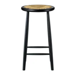 Tabouret de bar J165B Counter Round, Oak black painted-nature