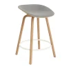 Tabouret de bar Mat Barstool habillé sur le devant 65 cm, Remix 133-hemp-beech-cream steel