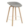 Tabouret de bar Mat Barstool habillé sur le devant 65 cm, Remix 133-seaweed-beech-cream steel