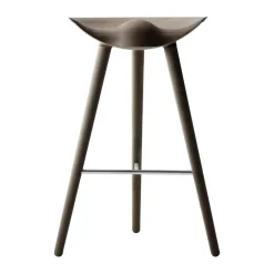 Tabouret de bar ML42 69 cm, Chêne huilé marron-acier