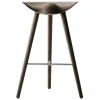 Tabouret de bar ML42 77 cm, Chêne huilé brun-acier