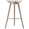 Tabouret de bar ML42 77 cm, Chêne-acier