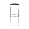 Tabouret de bar, Noir-chrome, 78 cm