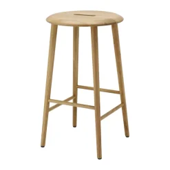 Tabouret de bar Norrabo 65 cm, Chêne laqué naturel