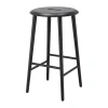 Tabouret de bar Norrabo 65 cm, Chêne laqué noir