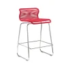 Tabouret de bar Panton One kitchen, scarlett, acier inoxydable