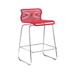 Tabouret de bar Panton One kitchen, scarlett, acier inoxydable