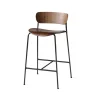 Tabouret de bar Pavilion AV7, noyer laqué, structure en acier