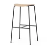 Tabouret de bar Pavilion AV38 79 cm, Black-lacquered oak