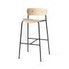 Tabouret de bar Pavilion AV9, chêne laqué, structure en acier