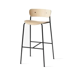 Tabouret de bar Pavilion AV9, chêne laqué, structure en acier