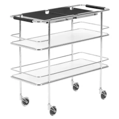 Tabouret de bar S70-3, Stratifié blanc-chrome