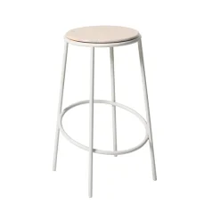Tabouret de bar Saturnus, frêne, structure blanche