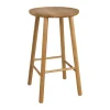Tabouret de bar ZigZag 63 cm, Chêne huilé