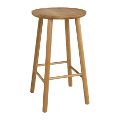 Tabouret de bar ZigZag 63 cm, Chêne huilé
