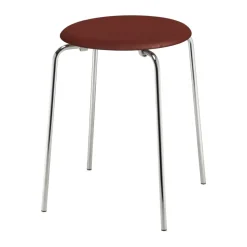 Tabouret en cuir Dot, Chestnut