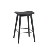 Tabouret Fiber counter 65 cm, black, pieds noirs