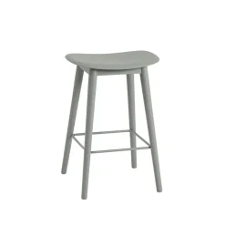Tabouret Fiber counter 65 cm, dusty green, pieds verts