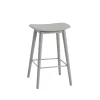 Tabouret Fiber counter 65 cm, grey, pieds gris