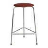 Tabouret haut en cuir Dot, Chestnut