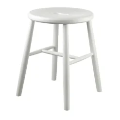 Tabouret J27, Beech white painted