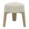 Tabouret Kuon Ø47x45 cm., Boucle beige