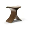 Tabouret Luno 48x28x72 cm, Chêne foncé-beige foncé textile