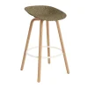 Tabouret Mat Barstool 75 cm, Seaweed-beech-cream steel