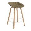 Tabouret Mat Barstool 65 cm, Seaweed-beech-cream steel