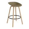 Tabouret Mat Barstool 75 cm, Seaweed-hêtre-acier noir