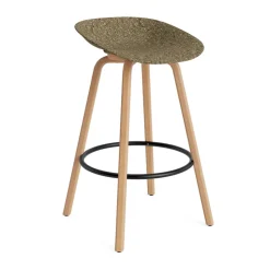 Tabouret Mat Barstool 75 cm, Seaweed-hêtre-acier noir