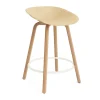 Tabouret Mat Barstool 65 cm, Hemp-hêtre-crème acier