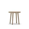 Tabouret Miss Button, chêne huilé blanc, bas