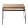 Tabouret M20S Teglgaard Cord Footrest, Brown mixed-stainless steel