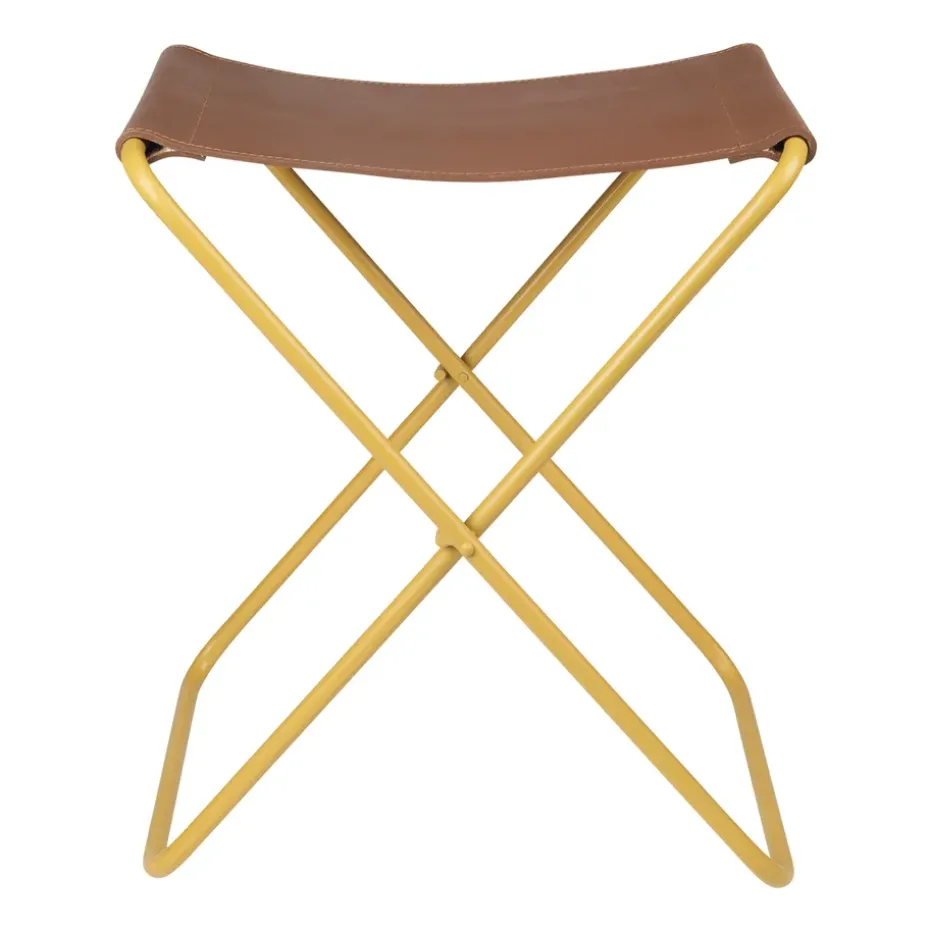 Tabouret Nola cuir, Harvest gold