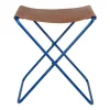 Tabouret Nola cuir, Intense blue