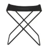 Tabouret Nola cuir, Noir, 45 cm