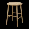 Tabouret Norrabo 53 cm, Chêne laqué naturel