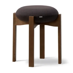 Tabouret Pioneer bas, Vidar 386-chêne laqué teinté fumé