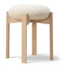 Tabouret Pioneer bas, Zero 0001-chêne laqué