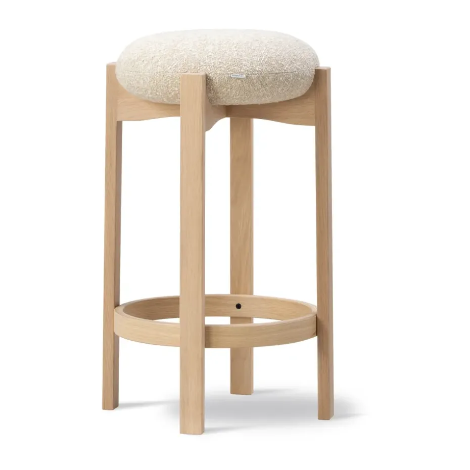 Tabouret Pioneer haut, Zero 0001-chêne laqué
