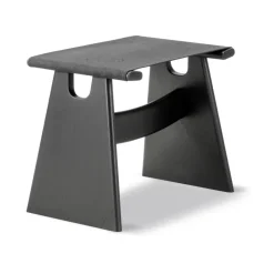 Tabouret Seto, Canvas noir-chêne noirci