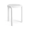 Tabouret Spin H44 cm, Frêne émaillé blanc