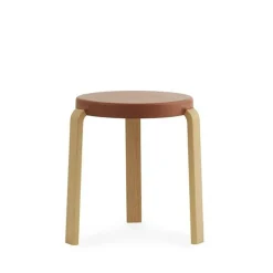 Tabouret Tap, caramel, pieds en chêne
