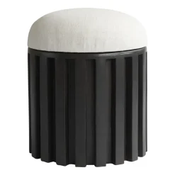 Tabouret Tribu lin, Coffee-white chalk