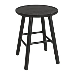Tabouret ZigZag 47 cm, Frêne lasuré noir