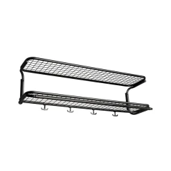 Étagère à chapeaux Classic 650, noir/noir, 2 niveaux, 40 cm