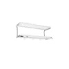 Étagère à chapeaux Classic 650, blanc/chrome, 2 niveaux, 70 cm